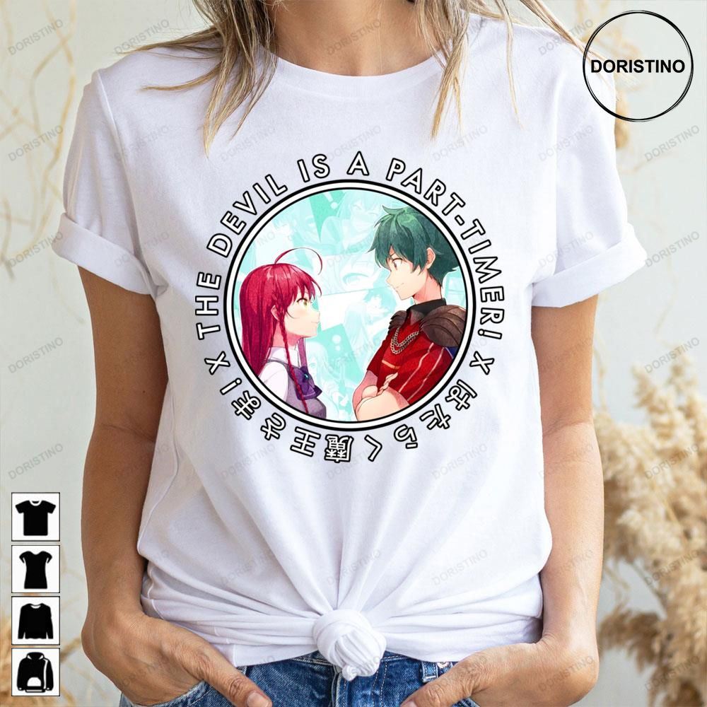 Cute Couple The Devil Is A Part-timer Awesome Shirts