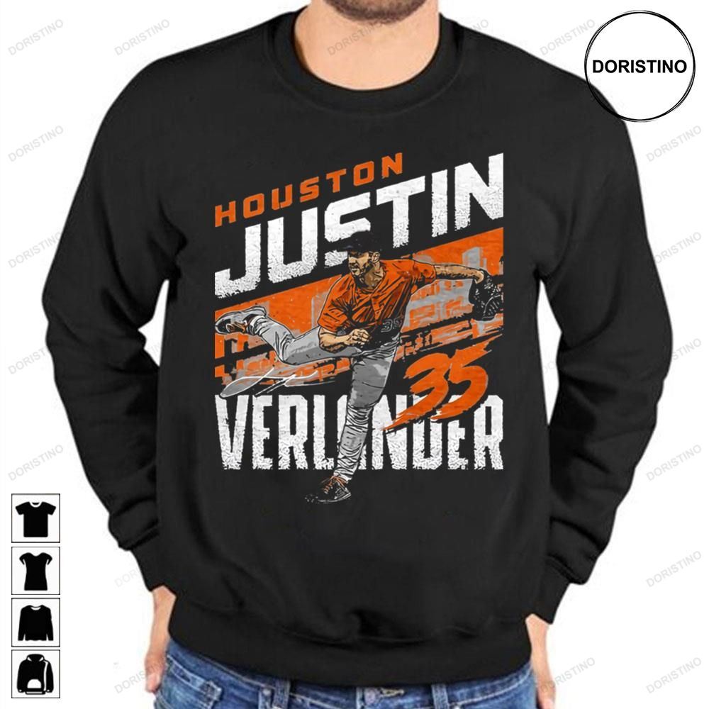 Houston Justin Verlander Funny Art Retro Baseball Awesome Shirts