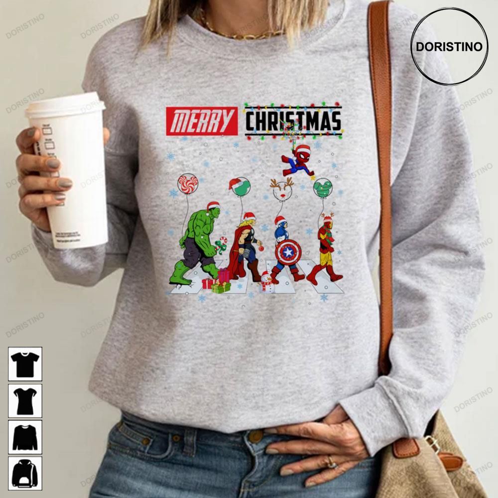 Hulk Thor Caption America Iron Man Avengers Christmas Trending Style