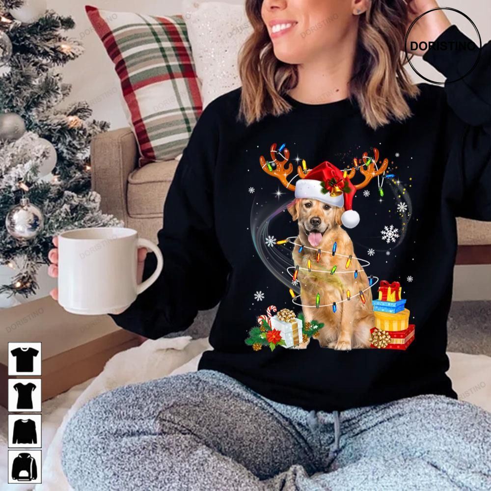 Golden Retriever Reindeer Christmas Funny Dog Xmas Limited Edition T-shirts