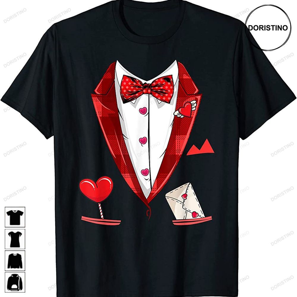 Funny Valentines Day Tuxedo Bow Tie Heart Boys Men Apparel Trending Style