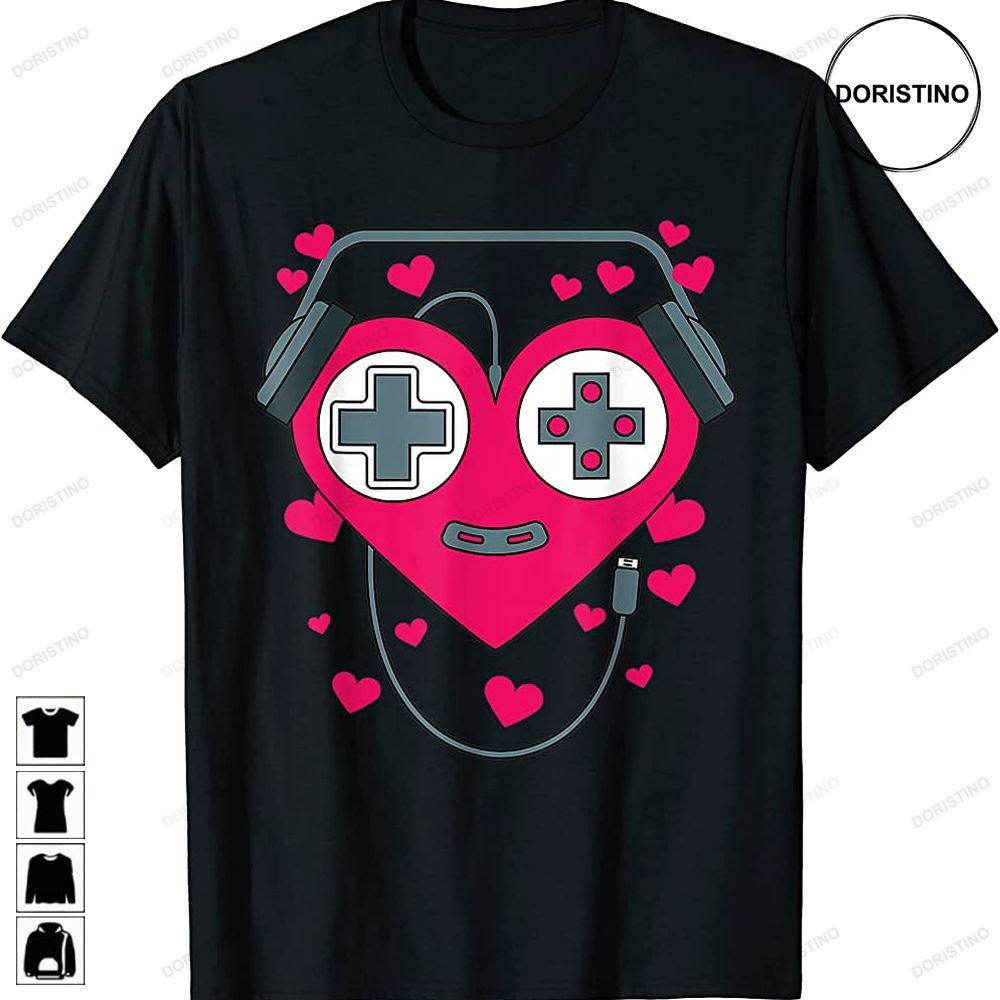 Gamer Heart Gifts Game Lover Men Kids Boys Valentines Day Awesome Shirts