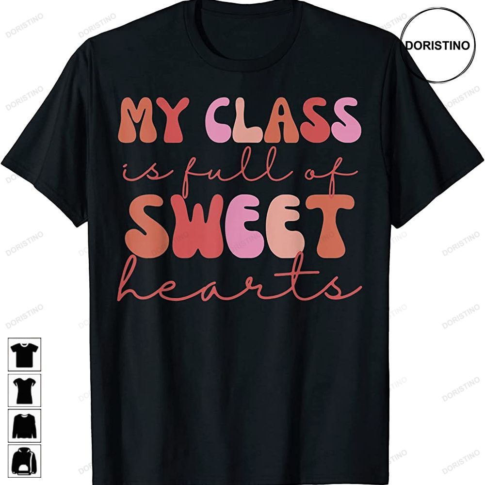 Groovy Teacher Valentine Back To School 100 Days Of School Limited Edition T-shirts