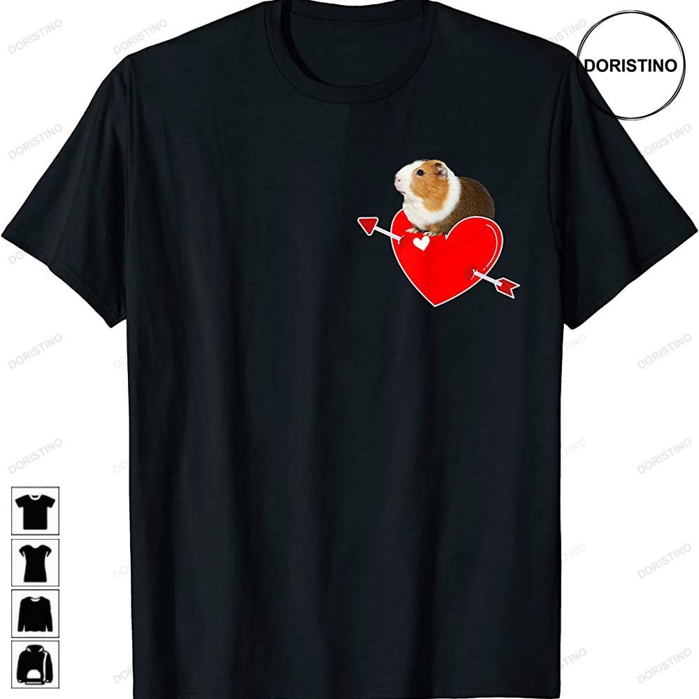 Guinea Pig In Heart Pocket Valentines Day Guinea Pig Lover Limited Edition T-shirts