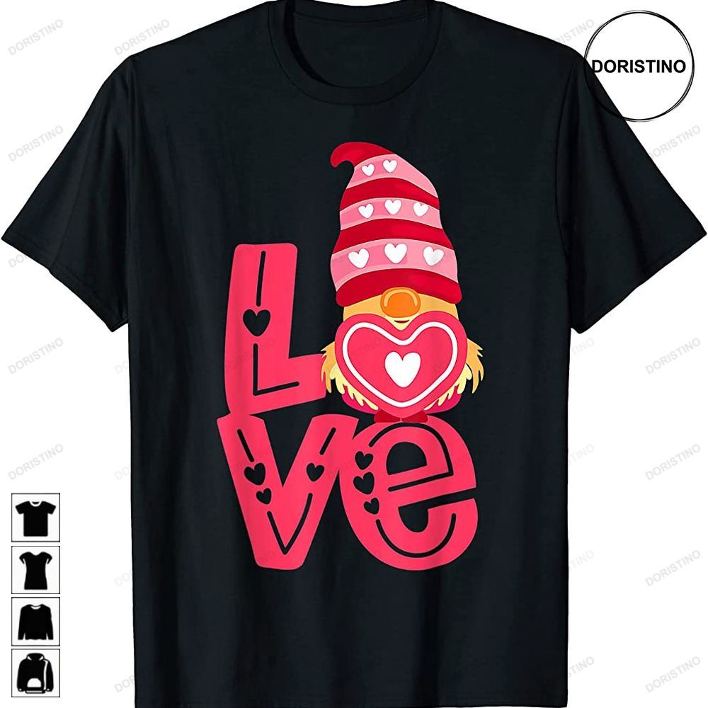 Happy Gnome Valentines Day Love Red Heart Funny Boy Girl Kid Trending Style