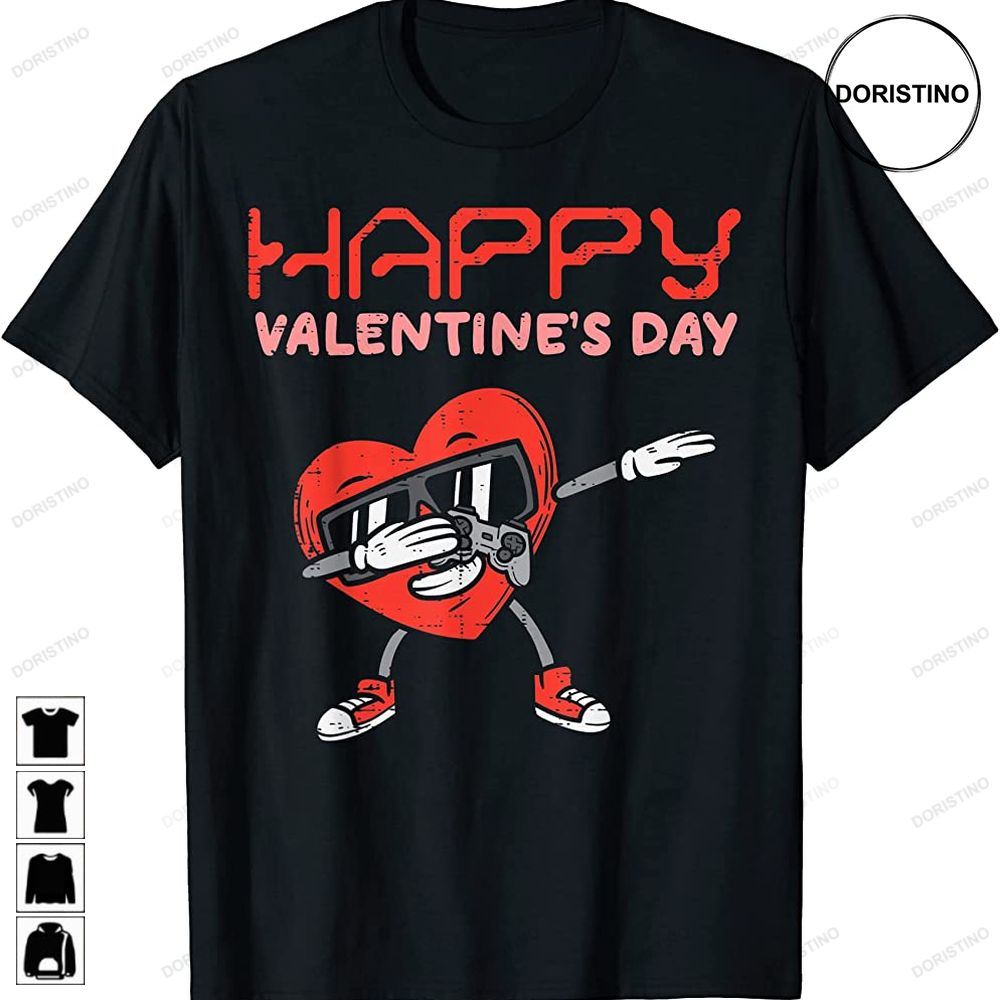 Happy Valentines Day Dab Heart Gamer Valentine Boys Men Kids Limited Edition T-shirts