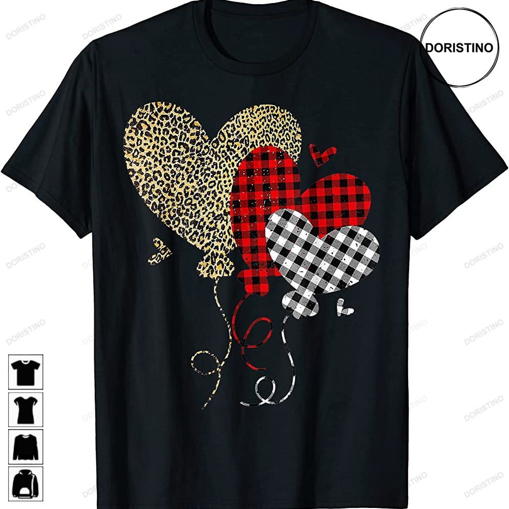 Happy Valentines Day Hearts Leopard Buffalo Plaid Heart Love Awesome Shirts