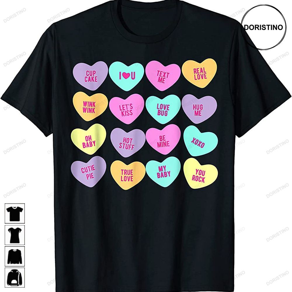 Heart Candy Design Valentines Day For Men Woman Kids Trending Style