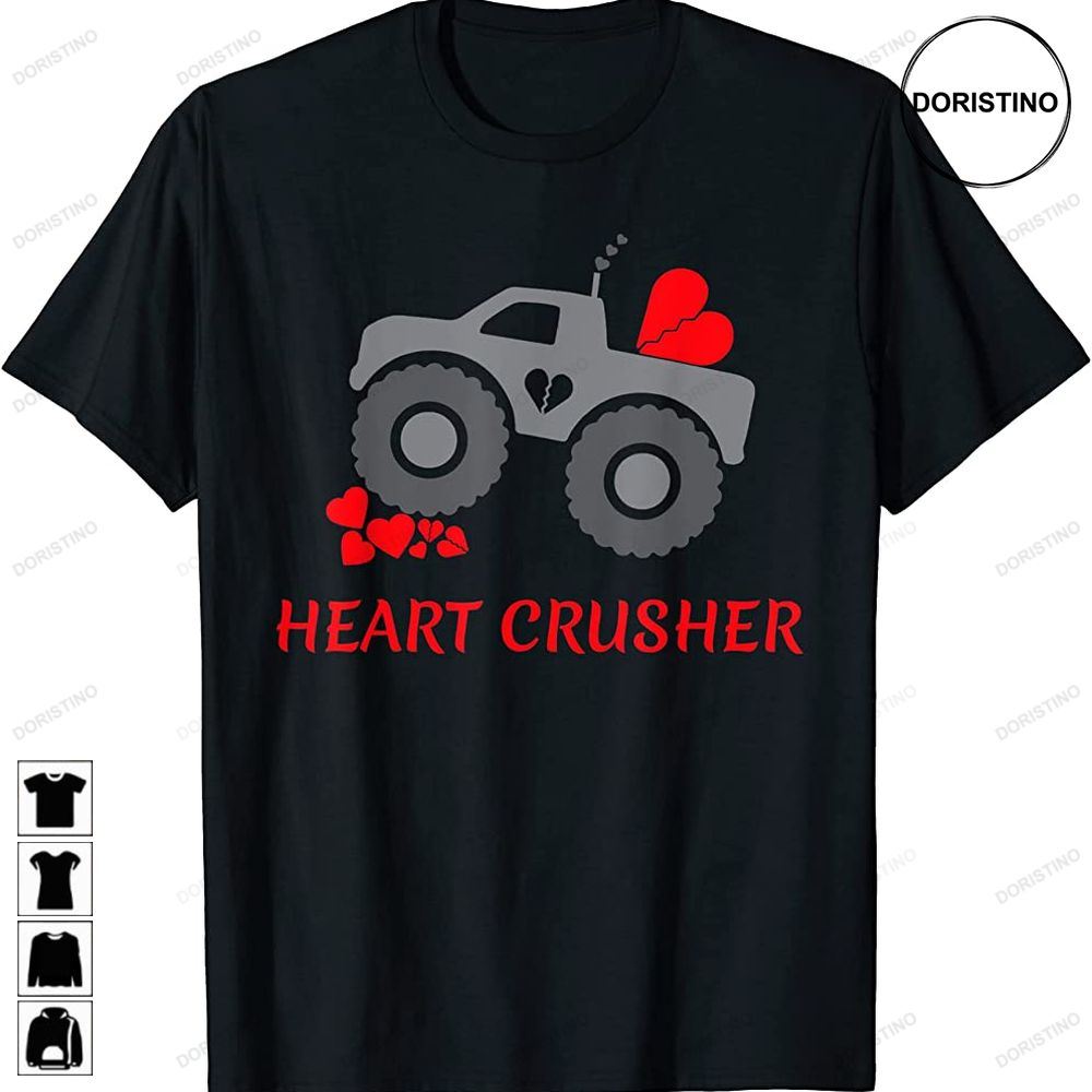 Heart-crusher Boy Valentines Day Truck Awesome Shirts