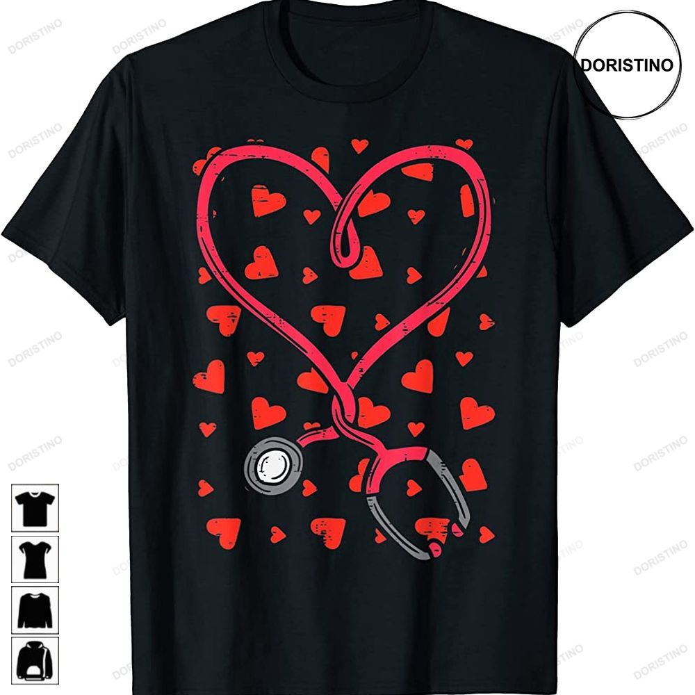 Heart Stethoscope Cute Love Nursing Valentines Day Nurse Limited Edition T-shirts