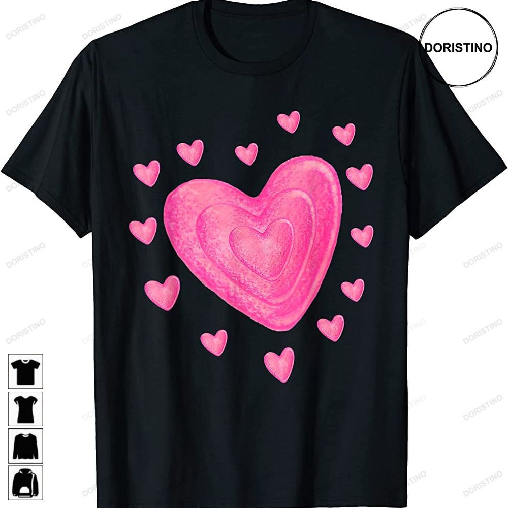 Hearts Kids School Valentines Day Girls Boys Trending Style