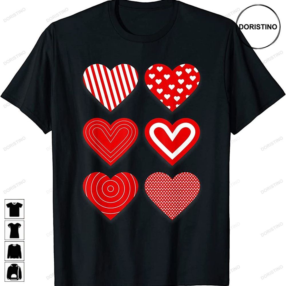Hearts Pattern Valentines Day Cute V-day Love Couple Awesome Shirts