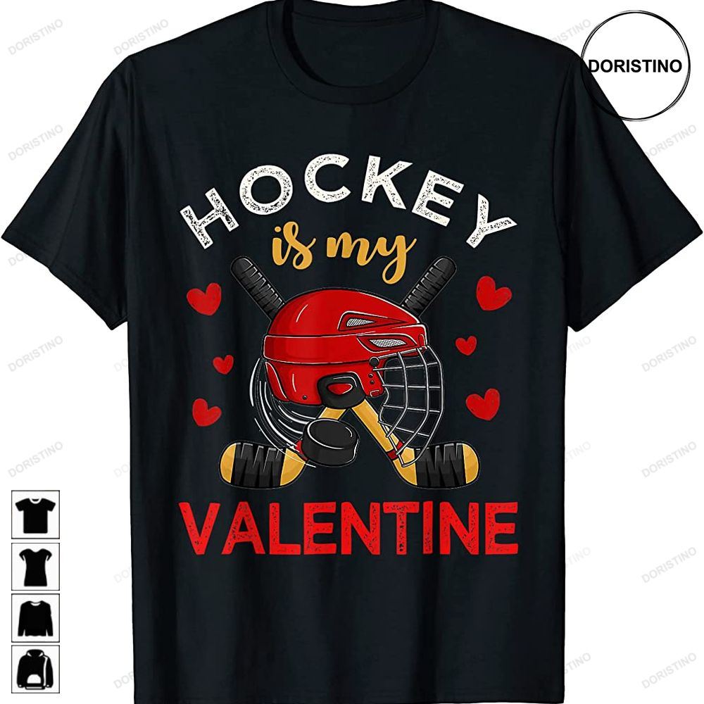 Hockey Is My Valentine Hockey Lover Valentines Day Mens Boys Limited Edition T-shirts
