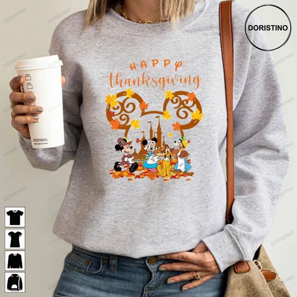Minnie Goofy And Pluto Disney Happy Thanksgiving Awesome Shirts
