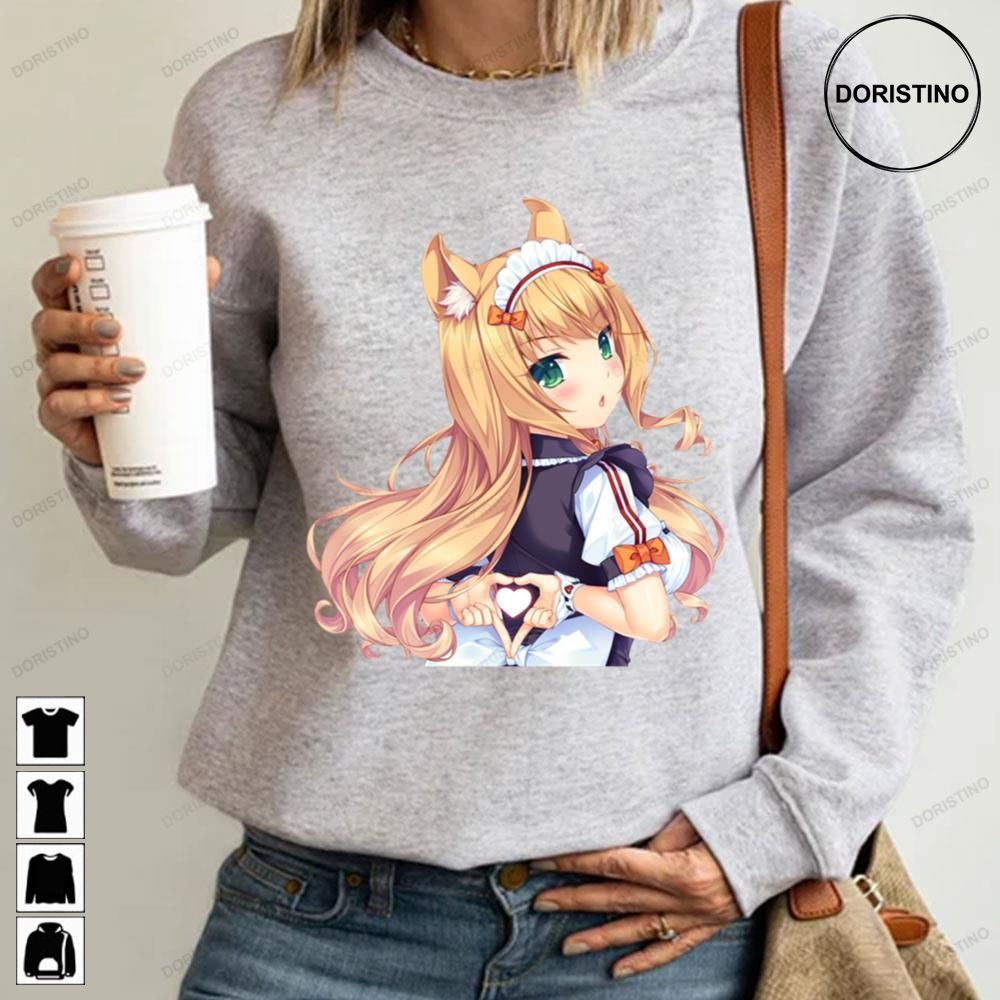Nekopara Cute Girl Maple Cute Graphic Art Anime Awesome Shirts