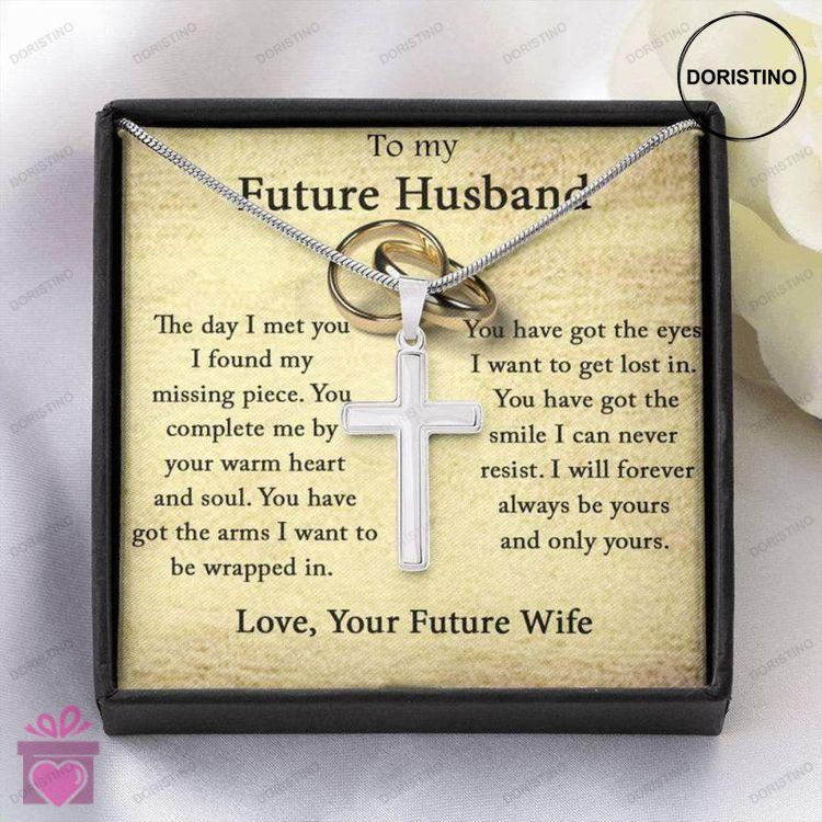 Boyfriend Necklace Future Husband Gift Gifts For Fiance Him Cross Necklace For Him Engagement Gift F Doristino Limited Edition Necklace