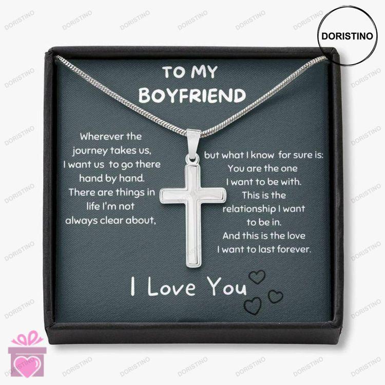 Boyfriend Necklace Gift For Boyfriend Cross Necklace For Man Gift For Him Boyfriend Birthday Anniver Doristino Limited Edition Necklace