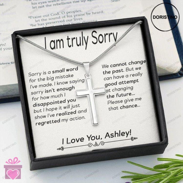 Boyfriend Necklace Im Sorry Gifts For Boyfriend Apology Gift For Him Apology Cross Necklace For Him Doristino Trending Necklace