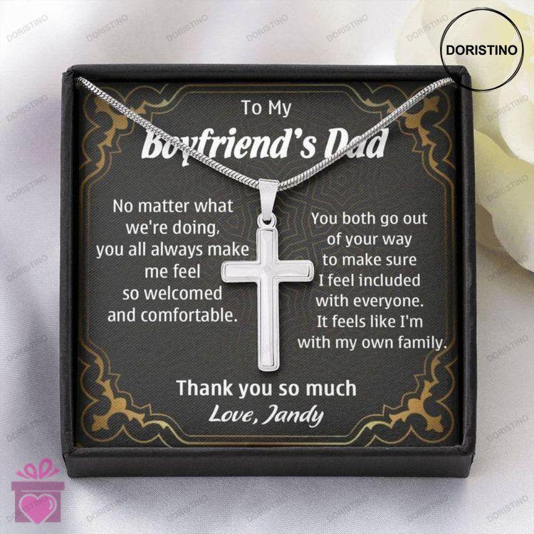 Boyfriends Dad Necklace Personalized Necklace To My Boyfriends Dad Gift Gift Foy Boysfriend Dad Cust Doristino Awesome Necklace