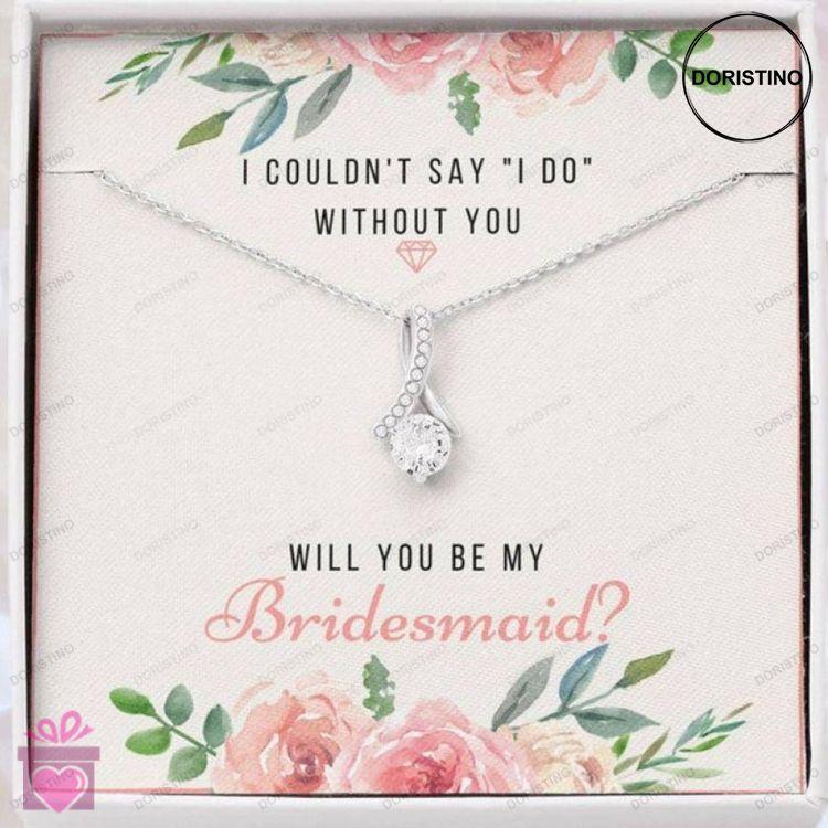 Bridesmaid Necklace Will You Be My Bridesmaid Necklace Gift Maid Of Honor Proposal Doristino Trending Necklace