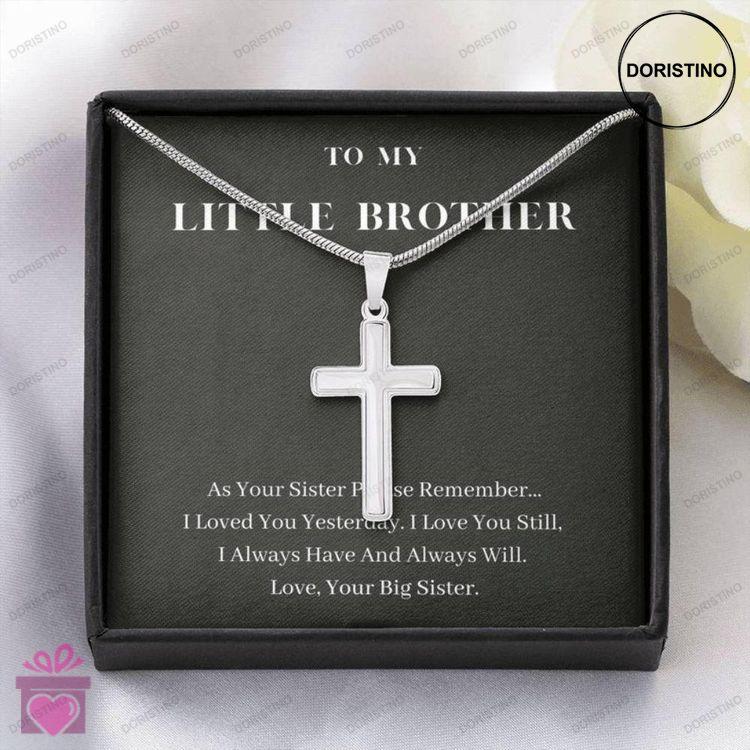 Brother Necklace Always Will Love You Birthday Gift For Brother To My Little Brother Necklace Presen Doristino Trending Necklace