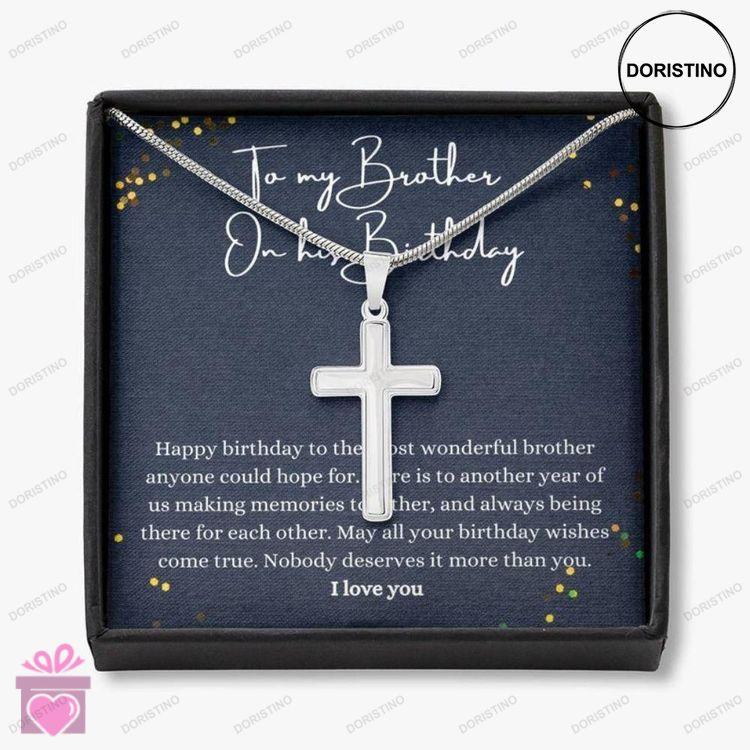 Brother Necklace Gift Happy Birthday Brother Gift Brother Birthday Brother Thoughtful Necklace Doristino Awesome Necklace