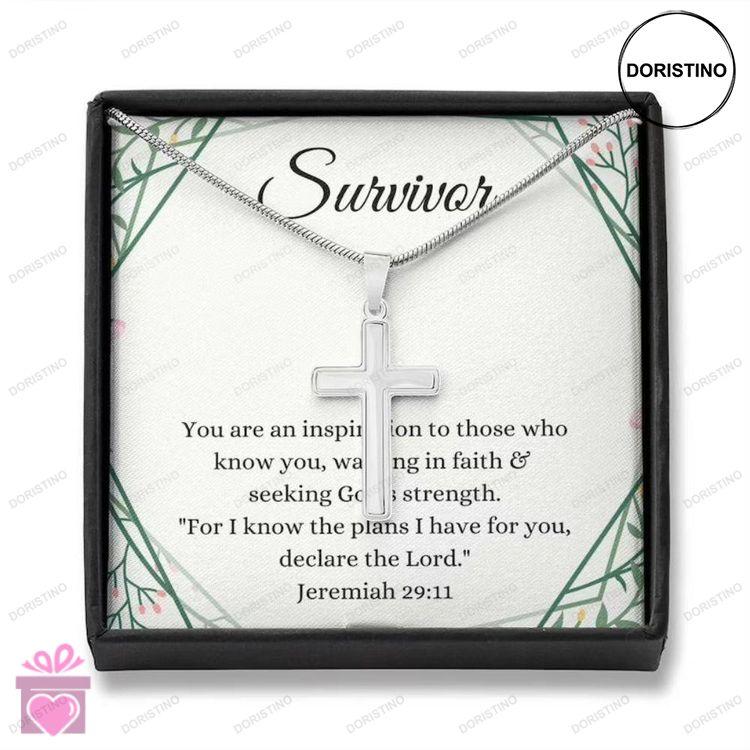 Cancer Survivor Necklace Gift For Cancer Patient Breast Cancer Survivor Necklace Gift With Bible Doristino Awesome Necklace