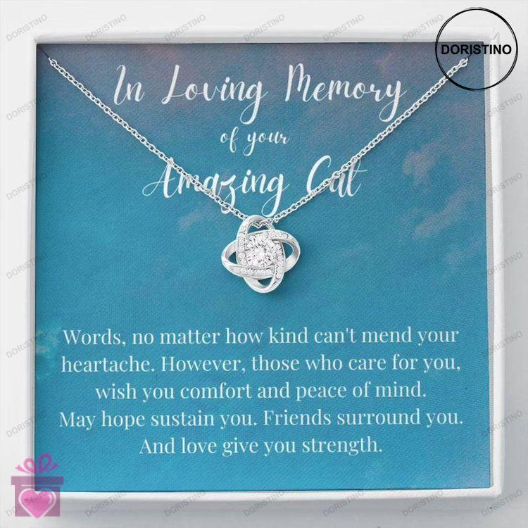 Cat Memorial Necklace Pet Loss Gifts Loss Of Cat Gift In Memory Of Cat Remembrance Gift Gift Doristino Limited Edition Necklace