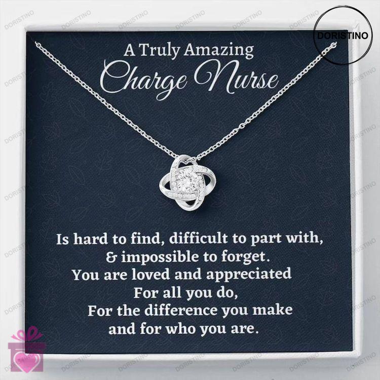 Charge Nurse Necklace Charge Nurse Gift Appreciation Gift For A Charge Nurse Love Knot Necklace Nurs Doristino Awesome Necklace