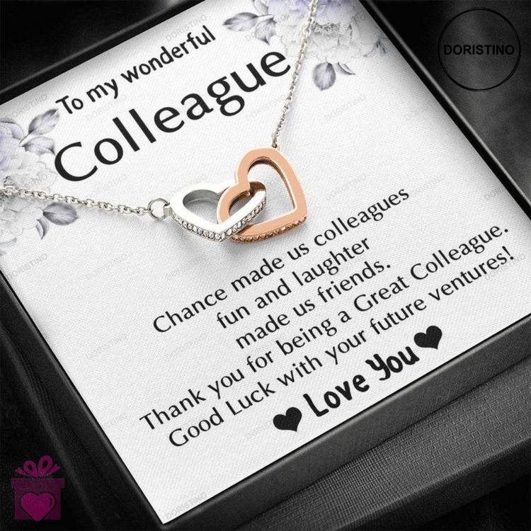 Colleague Leaving Necklace Gift Farewell Gift For Colleague Coworker Thank You Necklace Doristino Trending Necklace