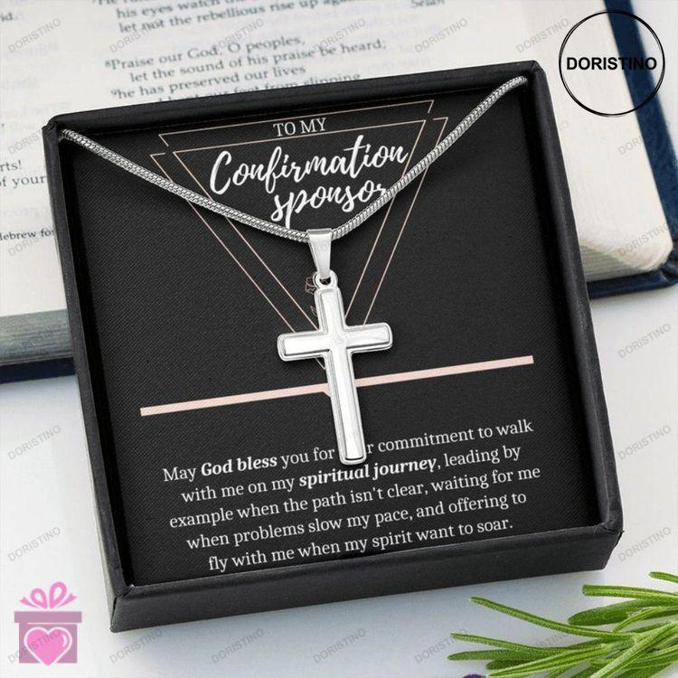 Confirmation Sponsor Gift Personalized Gift For Sponsors Religious Thank You Gift Christmas Necklace Doristino Trending Necklace