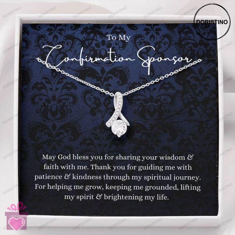 Confirmation Sponsor Necklace Gift For Women Sponsors Religious Thank You Necklace Doristino Awesome Necklace
