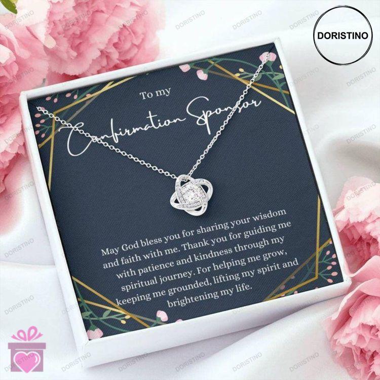 Confirmation Sponsor Necklace Gifts For Sponsors Religious Thank You Gift Catholic Sponsor Doristino Trending Necklace