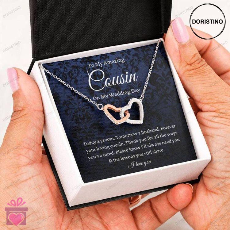 Cousin Necklace Cousin Of The Groom Necklace Gift From Groom To Cousin Wedding Day Gift Doristino Awesome Necklace