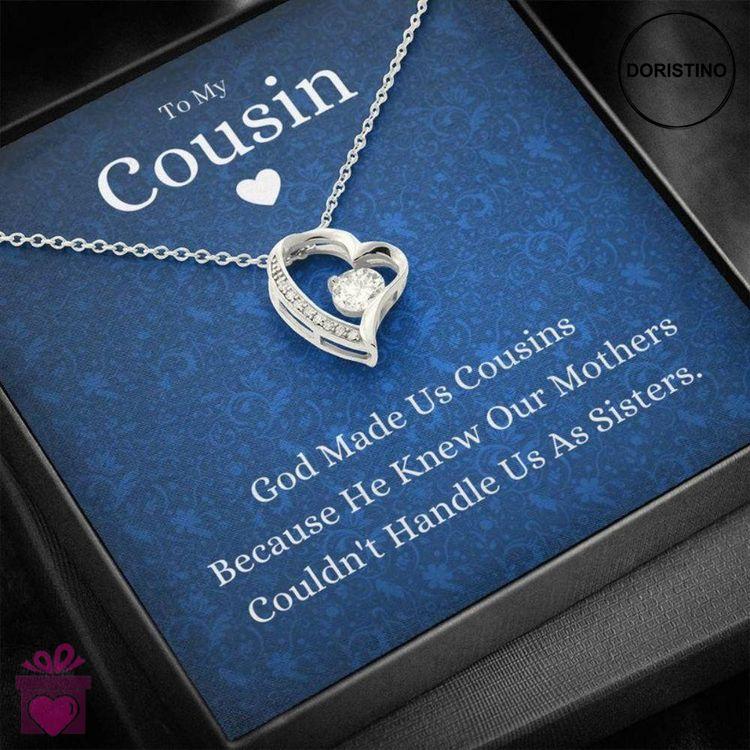 Cousin Necklace To My Cousin Necklace God Made Us Cousins Gift For Cousin Cousin Wedding Gift Doristino Trending Necklace