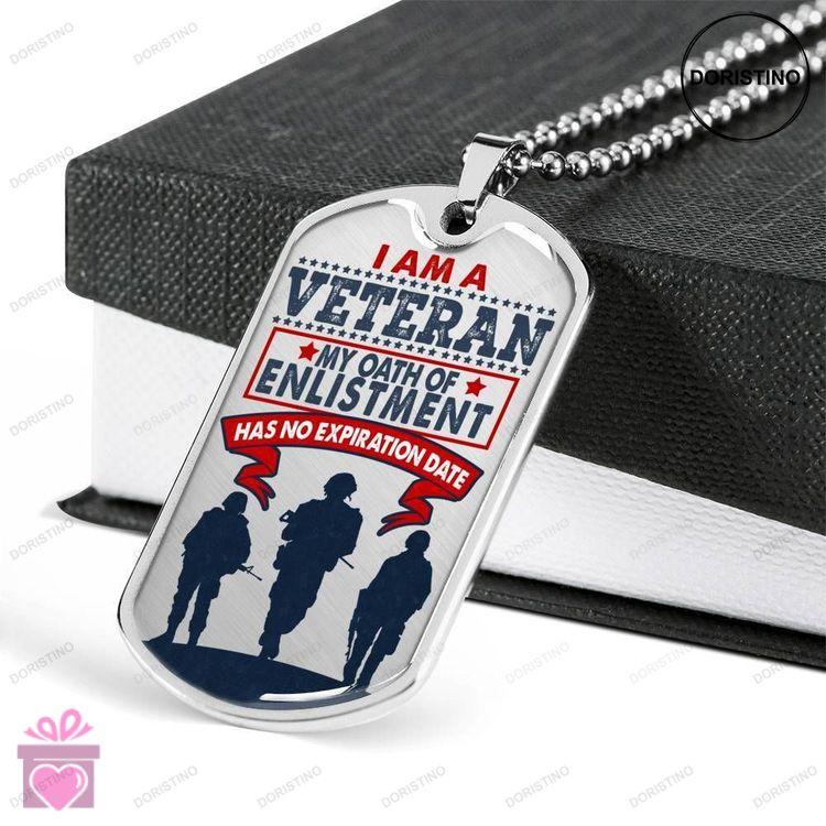 Custom Gift For Veterans Dog Tag Military Chain Necklace Dog Tag Doristino Trending Necklace