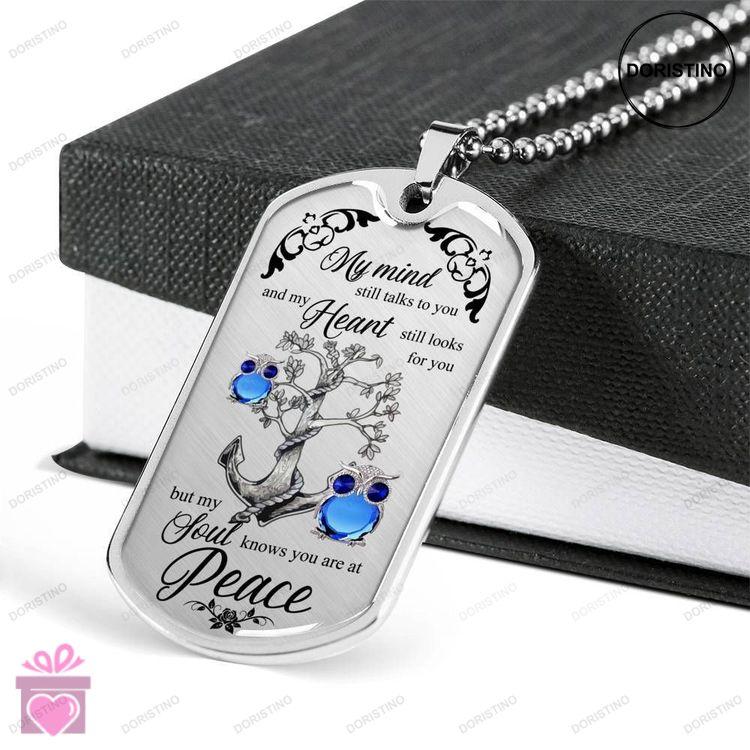 Custom Owl Anchor Tree Of Life Dog Tag Military Chain Necklace For Women Dog Tag Doristino Limited Edition Necklace