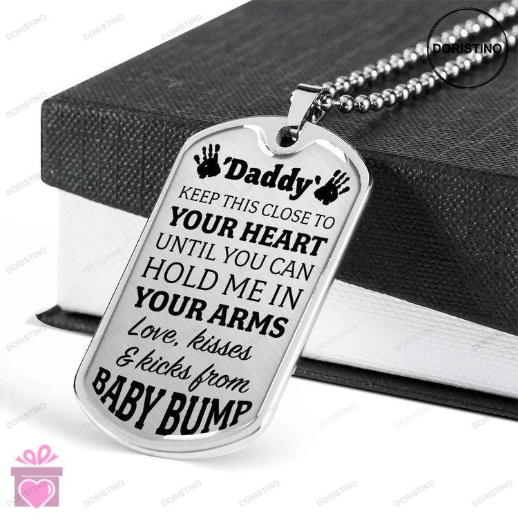 Custom Picture Dog Tag Keep This Close To Your Heart Until You Can Hold Me Dog Tag Military Chain Ne Doristino Trending Necklace