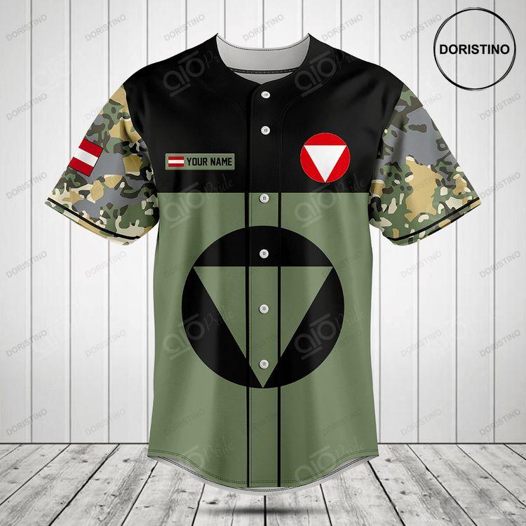 Customize Austrian Army Black Symbol Doristino All Over Print Baseball Jersey