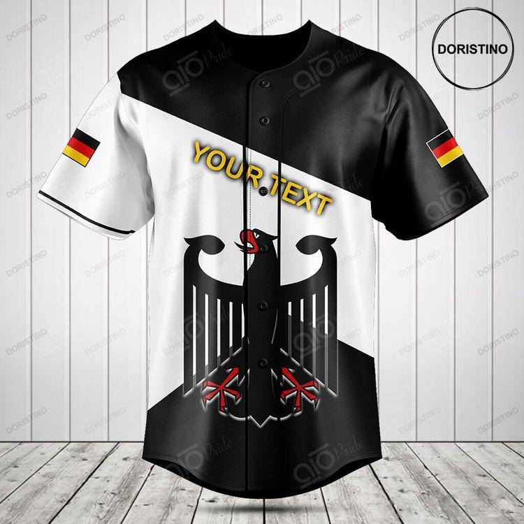 Customize Coat Of Arms Germany Black And White Doristino Limited Edition Baseball Jersey