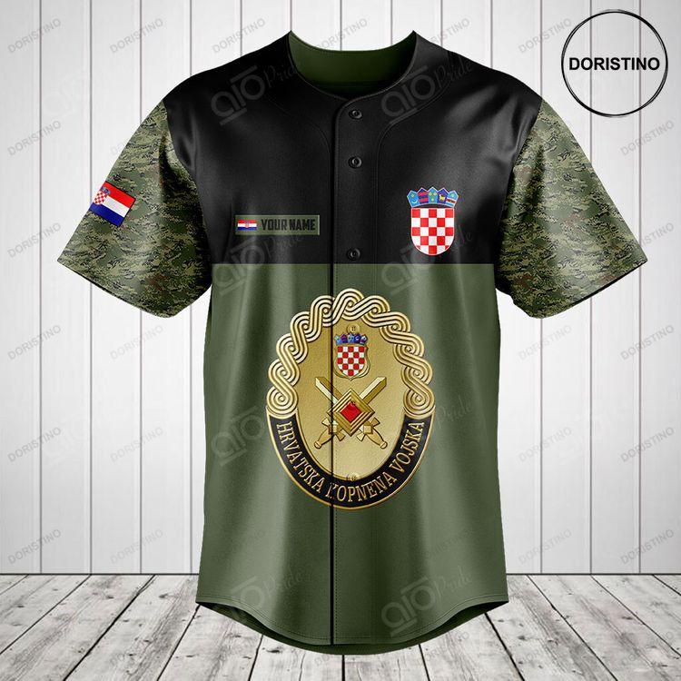 Customize Croatia Army Black Symbol Doristino Limited Edition Baseball Jersey