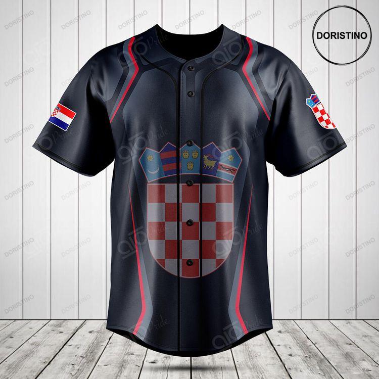 Customize Croatia Coat Of Arms Print Special Doristino Awesome Baseball Jersey