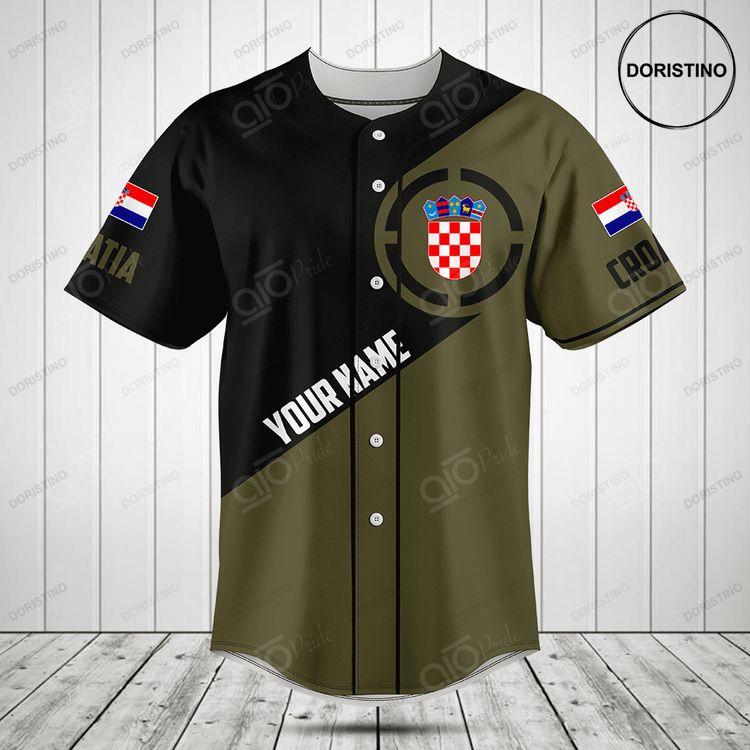 Customize Croatia Coat Of Arms Round Doristino Limited Edition Baseball Jersey