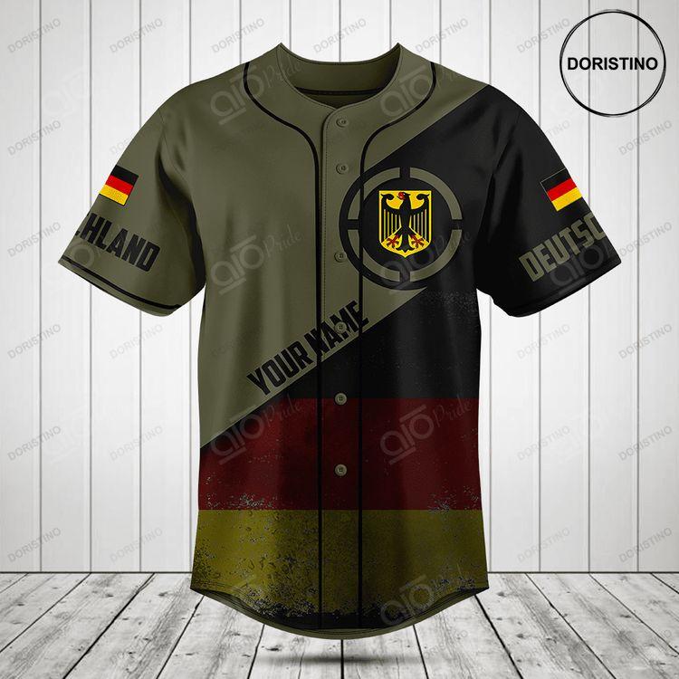 Customize Deutschland Round Grunge Flag Doristino Limited Edition Baseball Jersey
