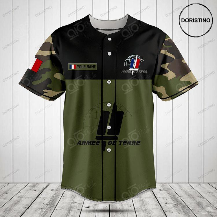 Customize France Army Black Symbol Doristino All Over Print Baseball Jersey