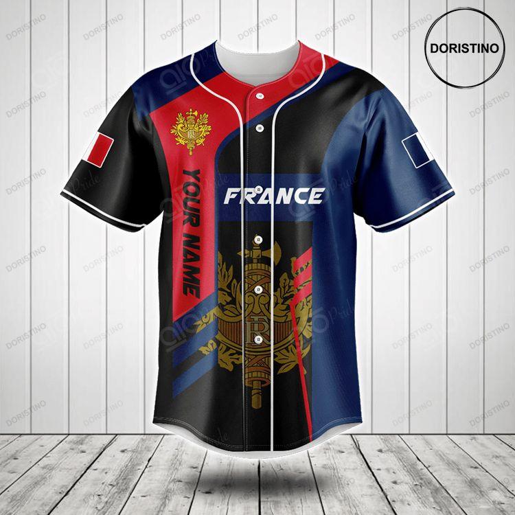 Customize France Coat Of Arms Sport Doristino Awesome Baseball Jersey