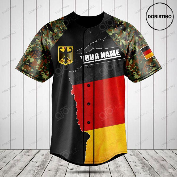 Customize Germany Coat Of Arms Camouflage Doristino Awesome Baseball Jersey