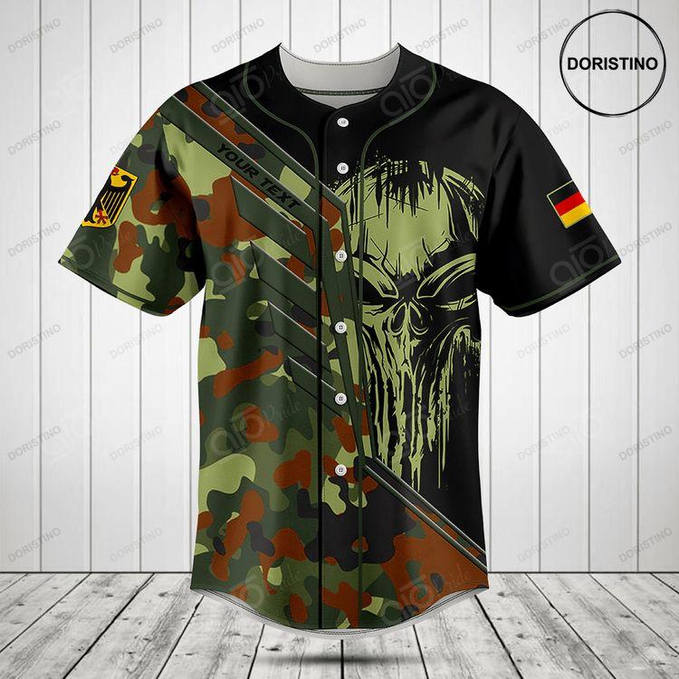 Customize Germany Wing Skull Camouflage Doristino Limited Edition Baseball Jersey
