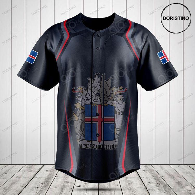 Customize Iceland Coat Of Arms Print Special Doristino Limited Edition Baseball Jersey