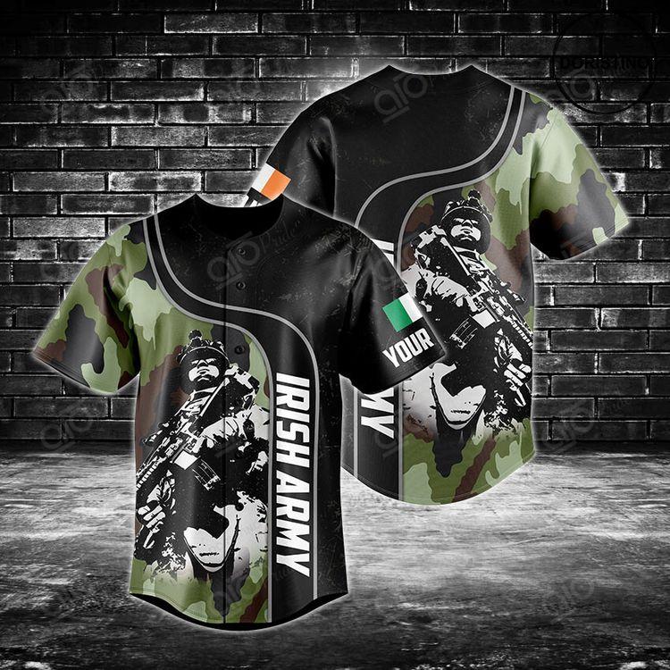 Customize Irish Army Soldier Doristino All Over Print Baseball Jersey